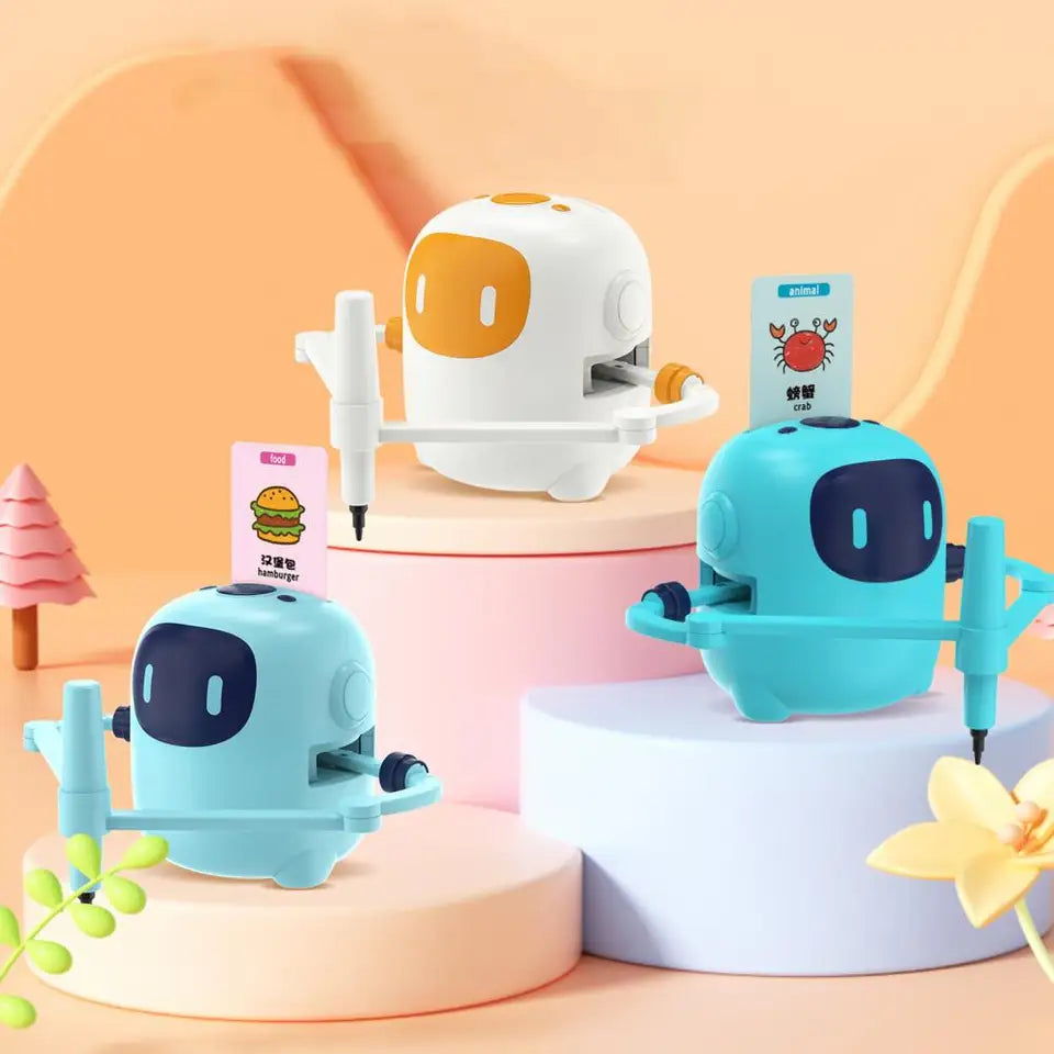Drawing Robot with 100 Cards Educational Painting Robot Toy for Kids with 100 Cards Fun Learning Aid for Boys Girls for Toddlers
