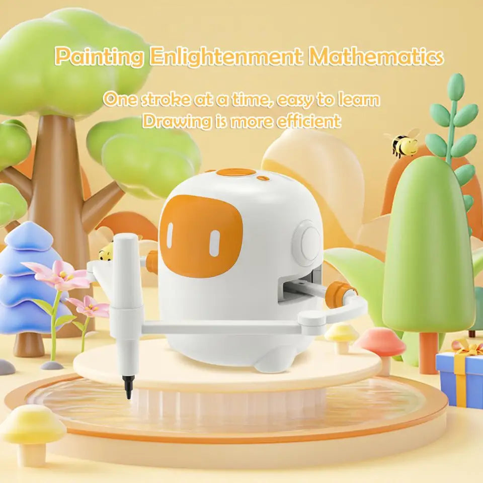 Drawing Robot with 100 Cards Educational Painting Robot Toy for Kids with 100 Cards Fun Learning Aid for Boys Girls for Toddlers