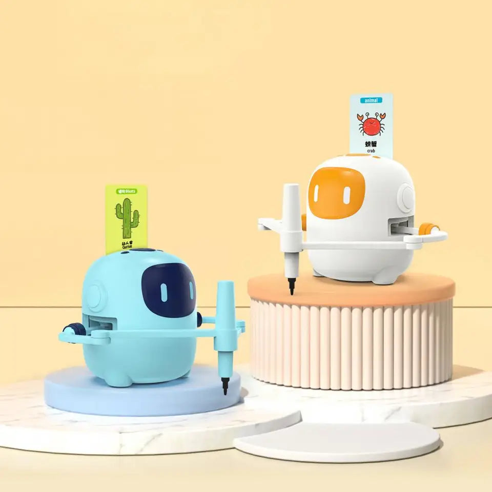 Drawing Robot with 100 Cards Educational Painting Robot Toy for Kids with 100 Cards Fun Learning Aid for Boys Girls for Toddlers